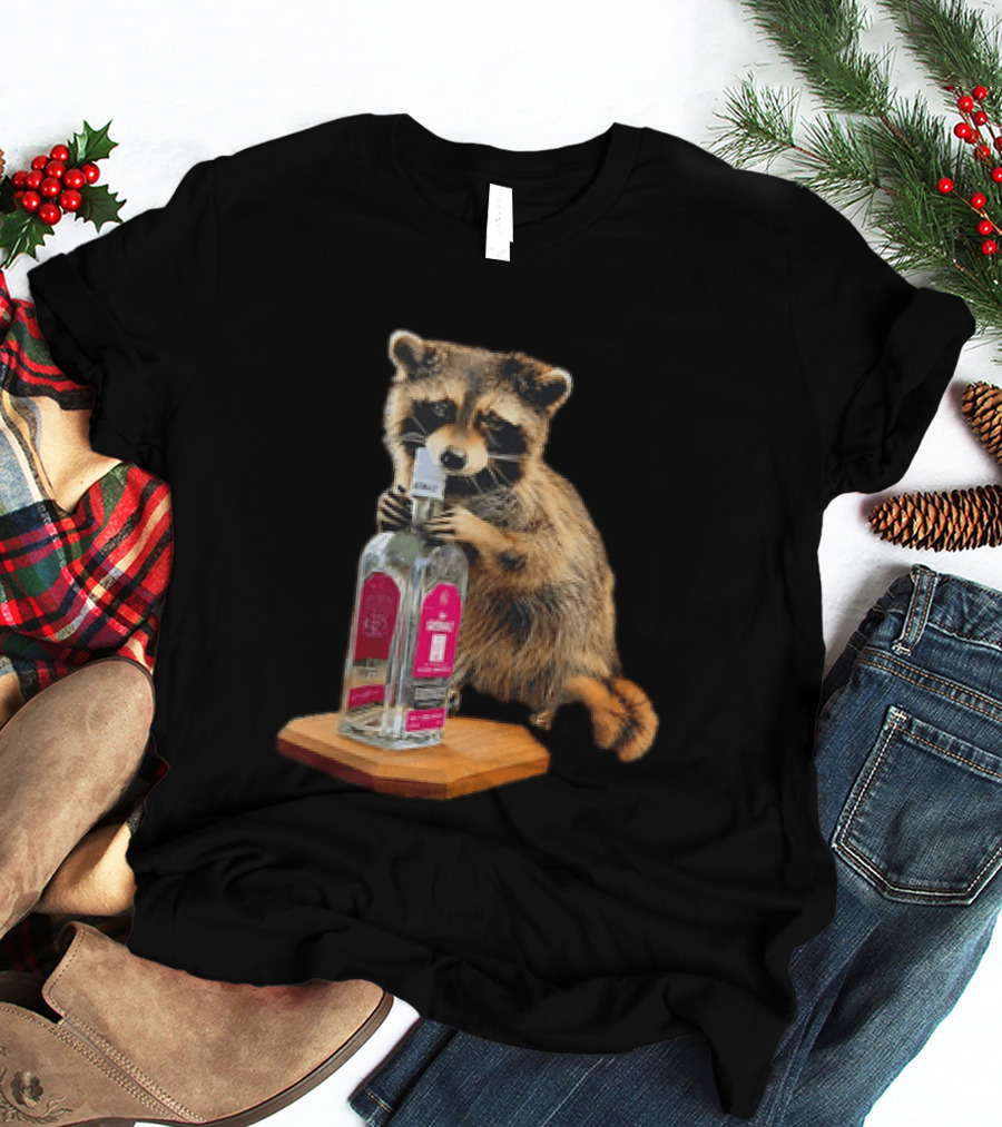 Erling Haaland Whiskey Raccoon Humor T-Shirt