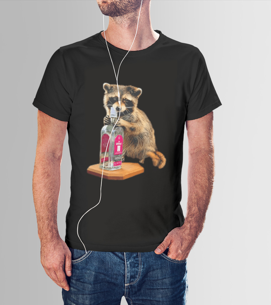 Erling Haaland Whiskey Raccoon Humor T-Shirt