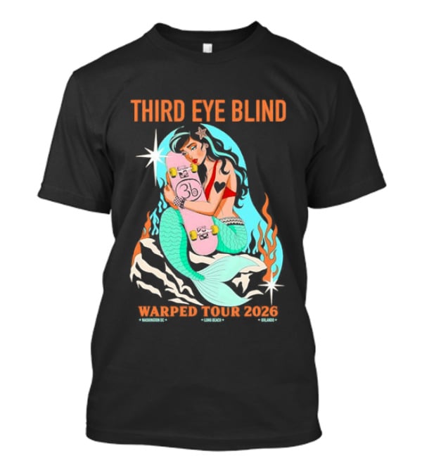 Third Eye Blind 2026 Warped Tour Mermaid Skater T-Shirt