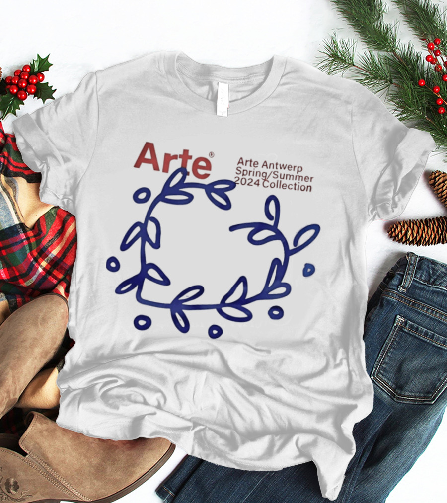 Arte Antwerp Spring Summer 2024 Collection Blue Leaf Circle T-Shirt