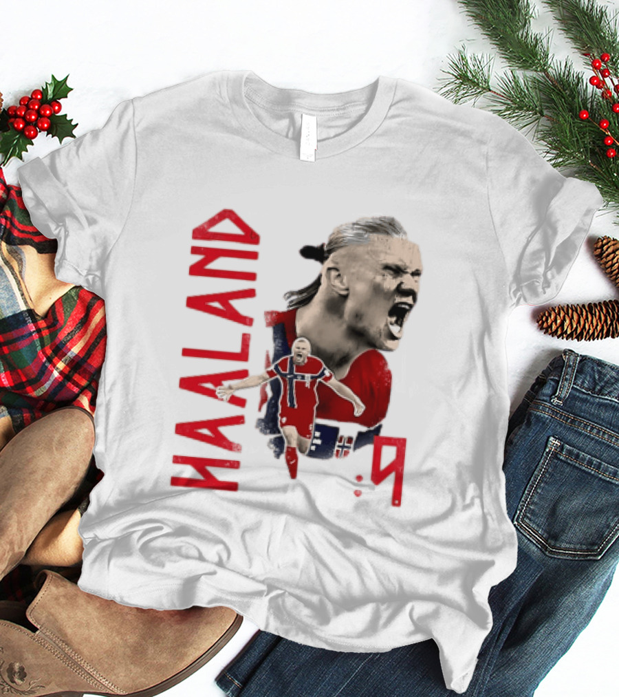 Haaland Norway National Soccer Star 9 T-Shirt