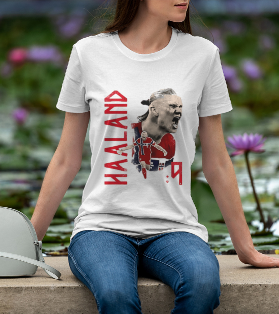 Haaland Norway National Soccer Star 9 T-Shirt