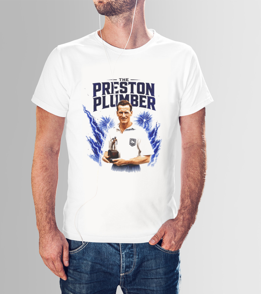 The Preston Plumber Tom Finney Football Legend T-Shirt