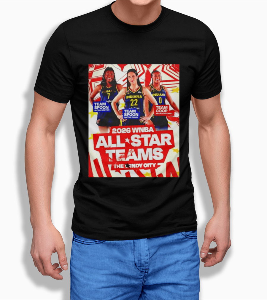 2026 WNBA All Star Teams Aliyah Boston Caitlin Clark Kelsey Mitchell The Indy City T-Shirt