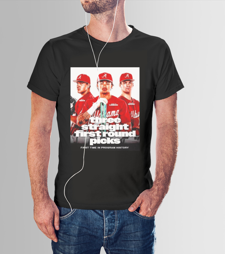 Ben Hess Justin Lebron Riley Quick Alabama Three Straight First Round Picks First Time In Program History T-Shirt