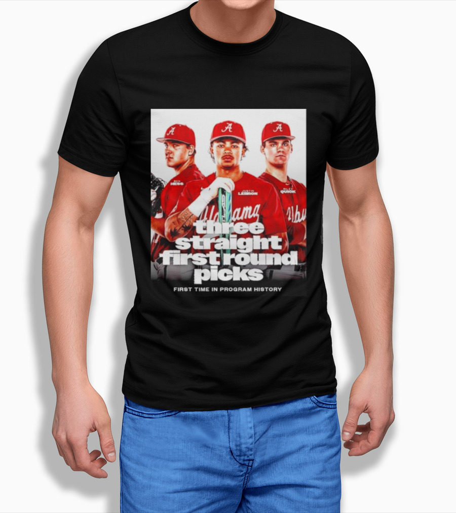 Ben Hess Justin Lebron Riley Quick Alabama Three Straight First Round Picks First Time In Program History T-Shirt