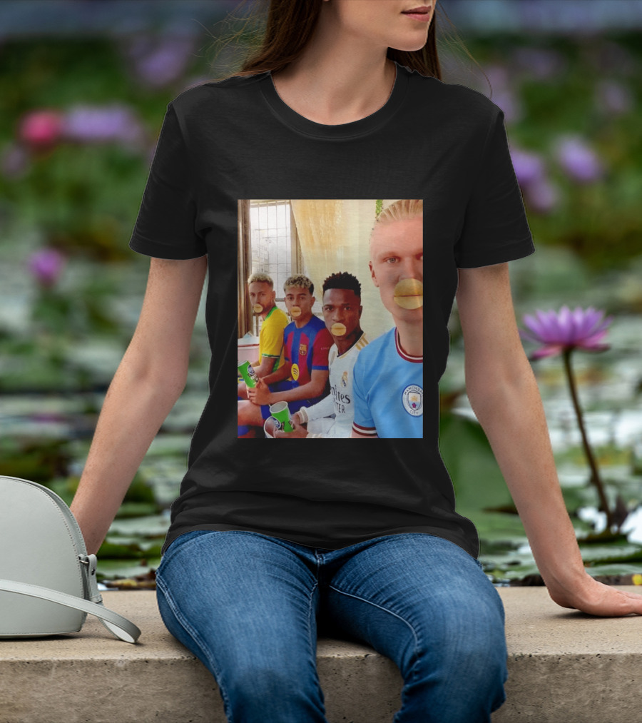 Neymar Vinicius Barcelona Real Madrid Manchester City Football Stars Chips T-Shirt