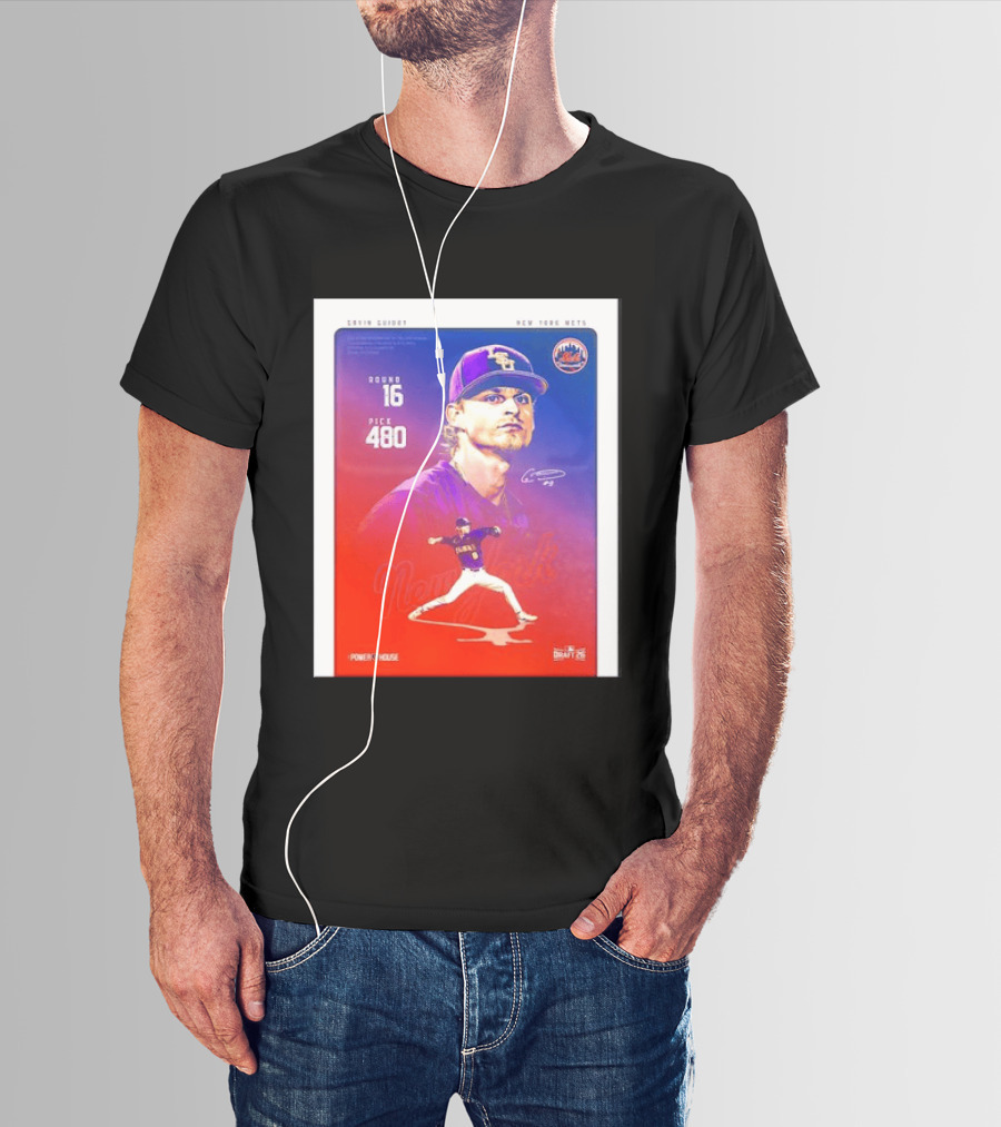 Gavin Guidry New York Mets Round 16 Pick 480 Draft 26 T-Shirt