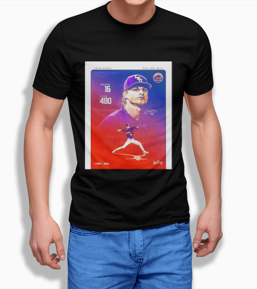 Gavin Guidry New York Mets Round 16 Pick 480 Draft 26 T-Shirt