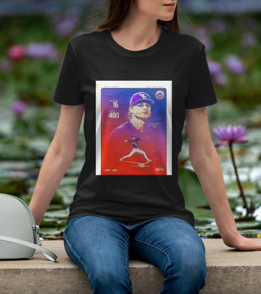 Gavin Guidry New York Mets Round 16 Pick 480 Draft 26 T-Shirt