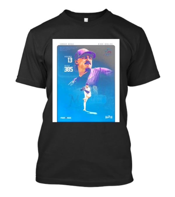 Connor Benge Miami Marlins Round 13 Pick 385 Draft 26 T-Shirt