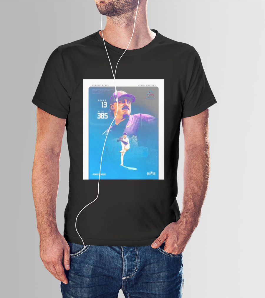 Connor Benge Miami Marlins Round 13 Pick 385 Draft 26 T-Shirt