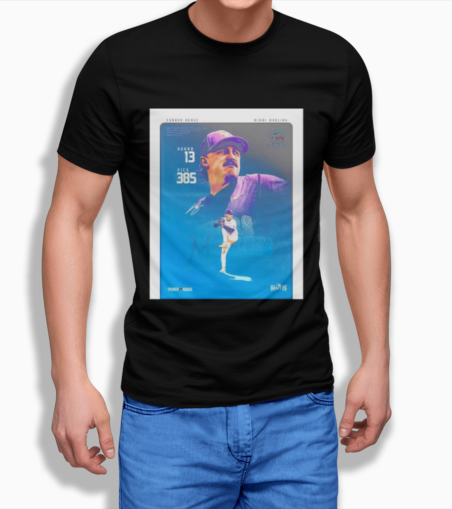 Connor Benge Miami Marlins Round 13 Pick 385 Draft 26 T-Shirt