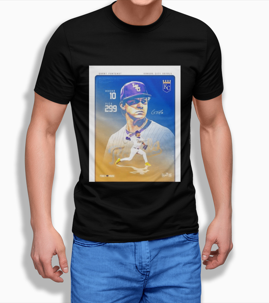 Grant Fontenot Kansas City Royals MLB Draft Round 10 Pick 299 T-Shirt
