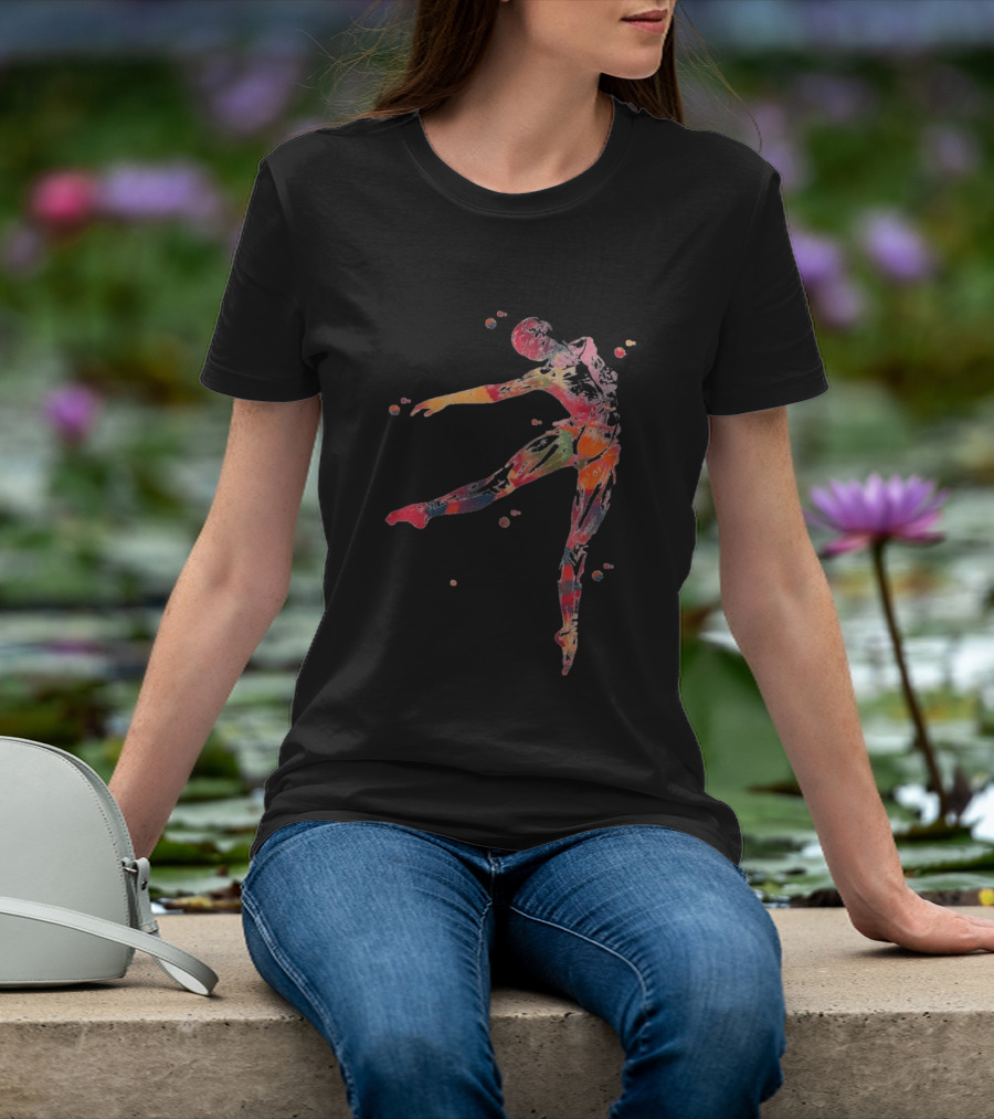 Dancer Anatomy Kinesiology Artistic Colorful Motion T-Shirt