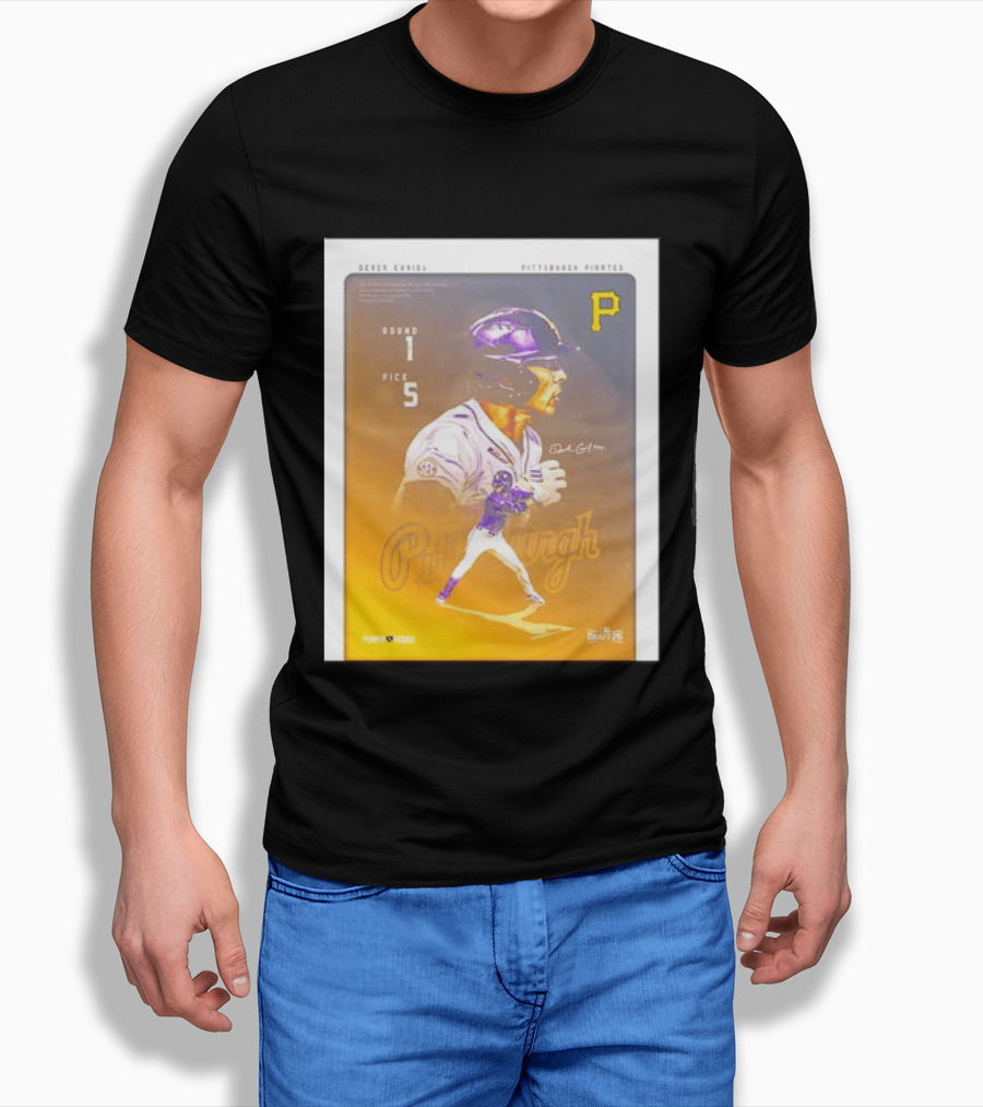 Derek Curiel Pittsburgh Pirates MLB Draft Round 1 Pick 5 Prospect 2026 T-Shirt