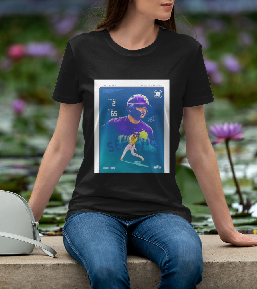 Jake Brown Seattle Mariners Round 2 Pick 65 Draft 26 Powerhouse T-Shirt