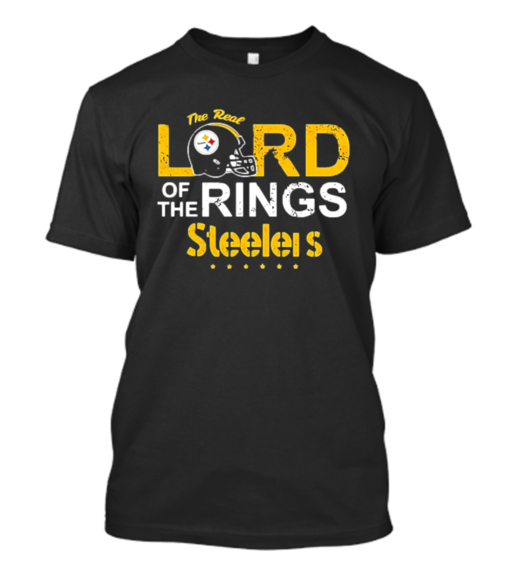 The Real Lord Of The Rings Steelers Pittsburgh Helmets And Stars T-Shirt