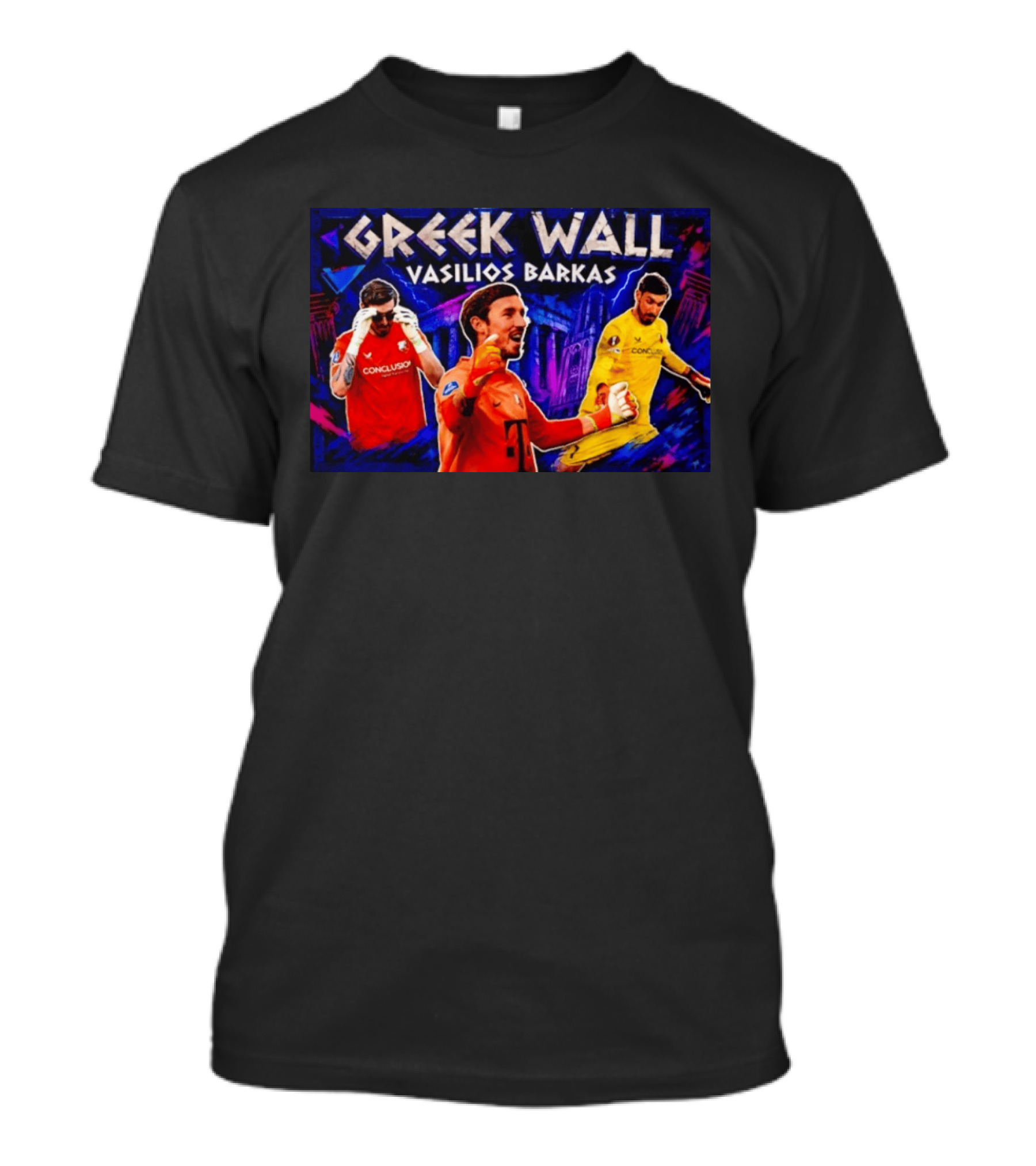 Greek Wall Vasilios Barkas Goalkeeper Collage T-Shirt