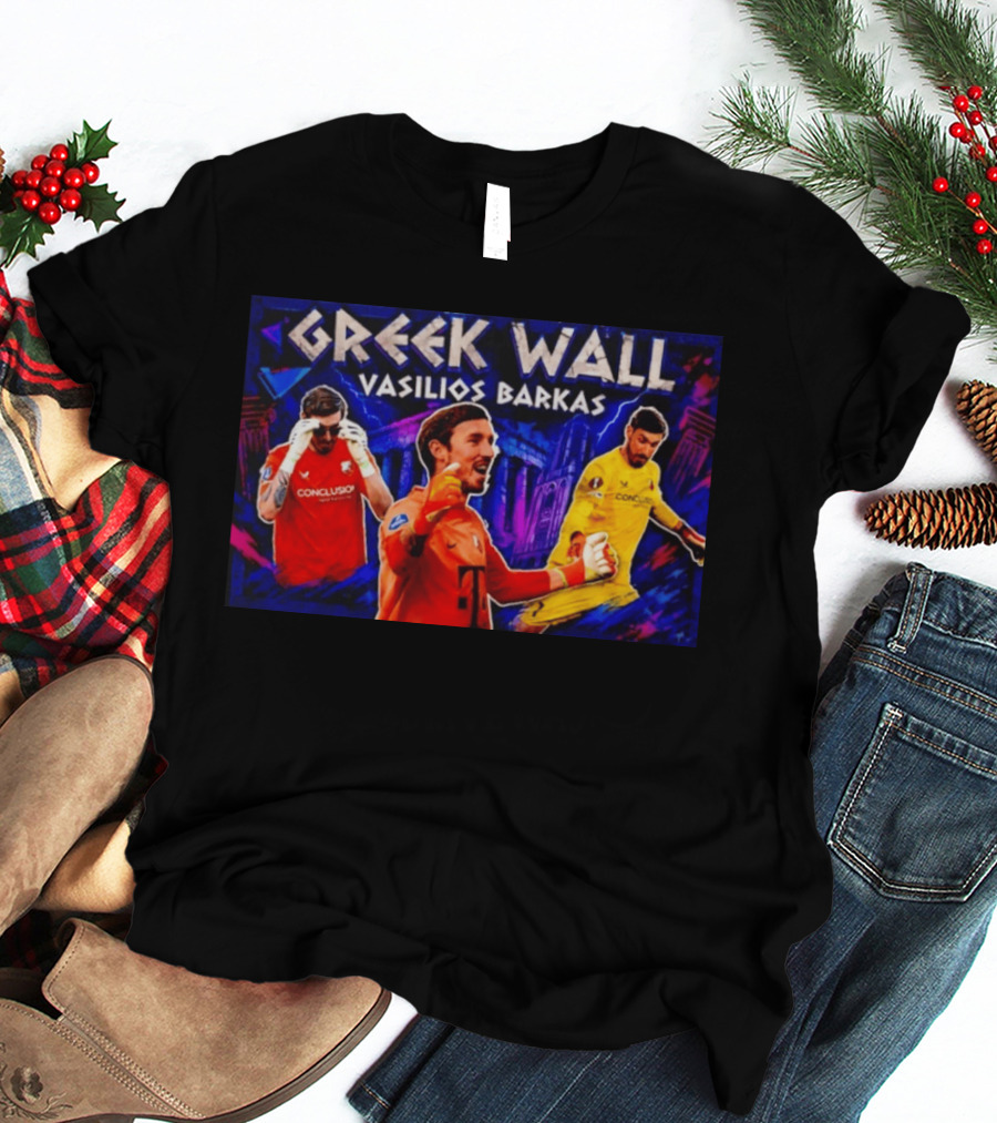 Greek Wall Vasilios Barkas Goalkeeper Collage T-Shirt