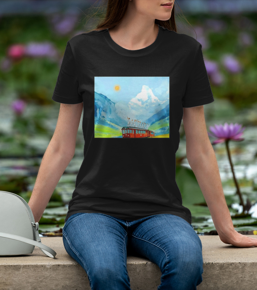 Lionel Messi Argentina Football Team Celebration On Swiss Alps Train T-Shirt