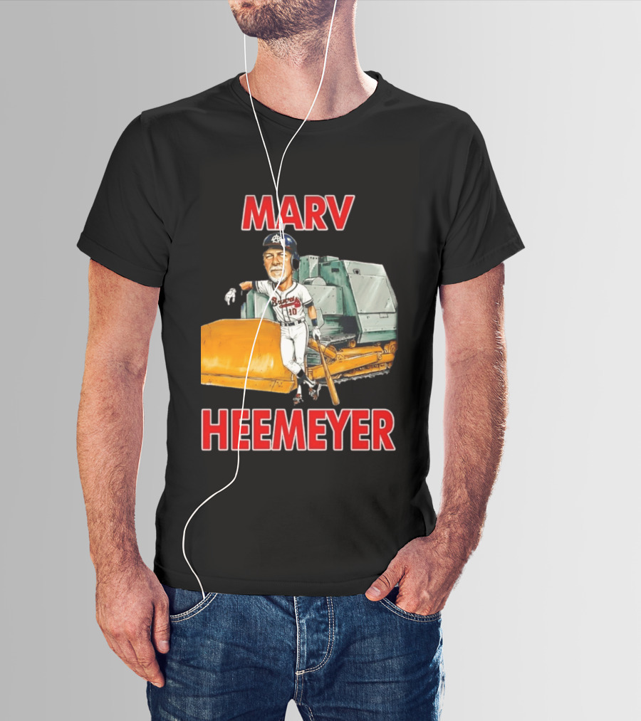 Marv Heemeyer Braves Player And Bulldozer Combo T-Shirt