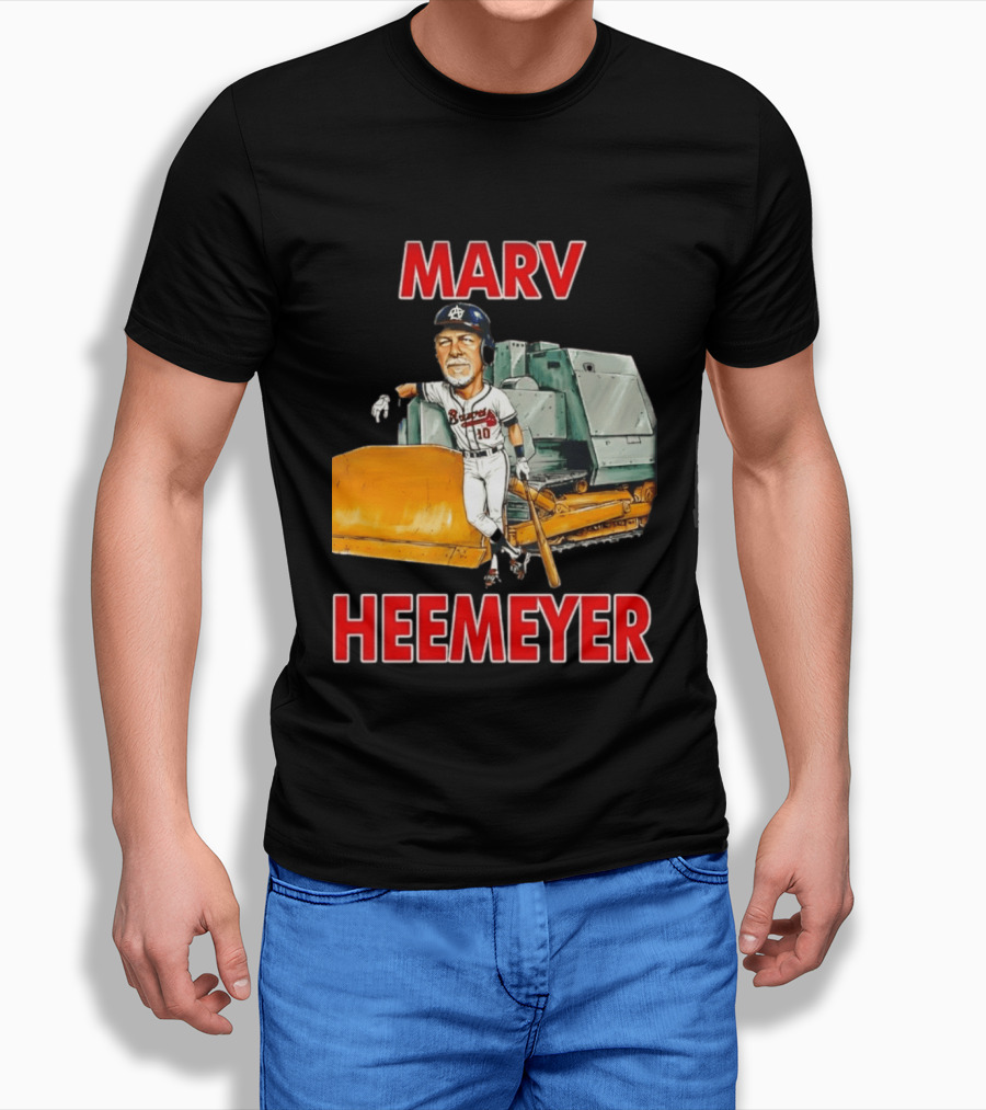 Marv Heemeyer Braves Player And Bulldozer Combo T-Shirt