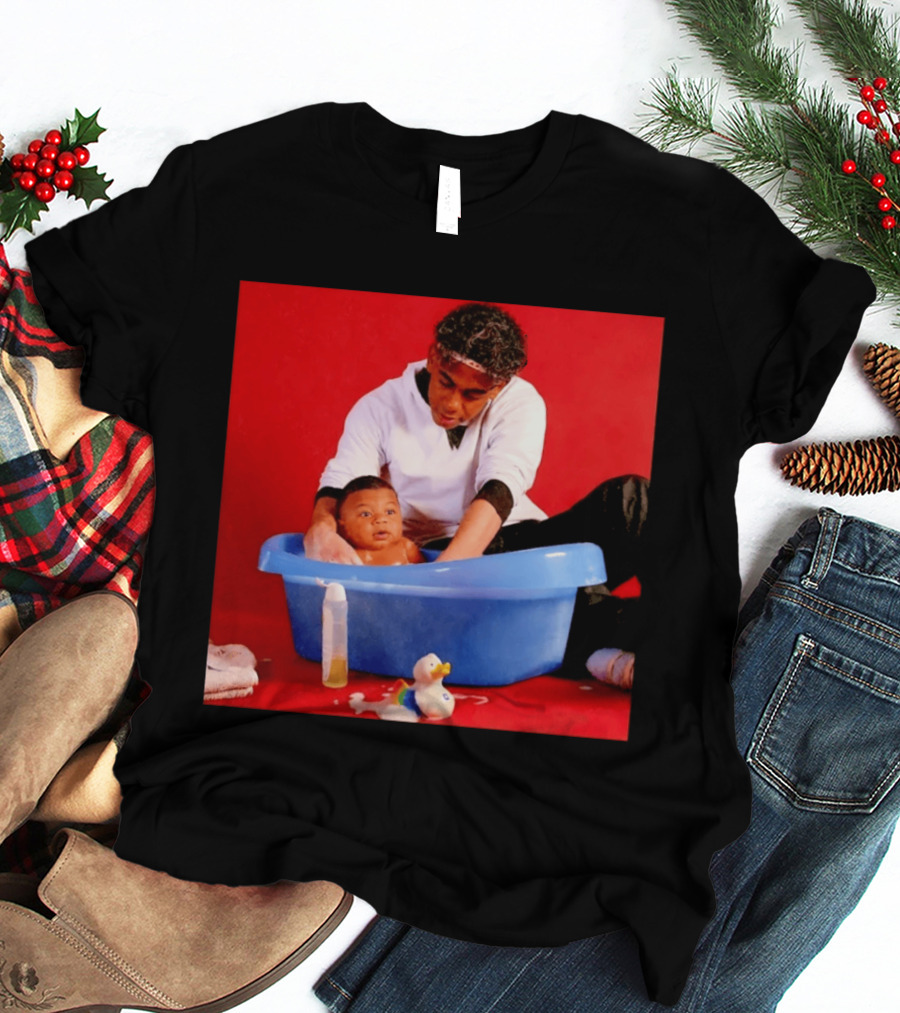 Mbappé Yamal Bath Time Meme With Baby In Blue Tub And Duck T-Shirt