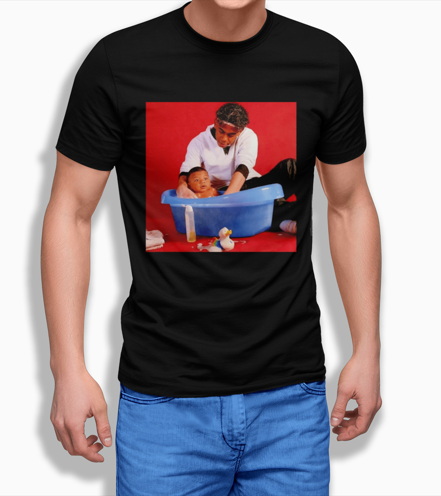 Mbappé Yamal Bath Time Meme With Baby In Blue Tub And Duck T-Shirt