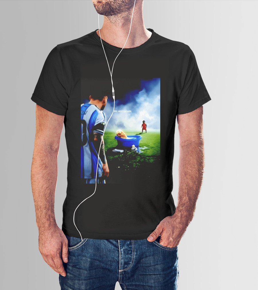 Messi X Lamine Yamal We Meet Again Argentina Spain Meme Football Scene T-Shirt