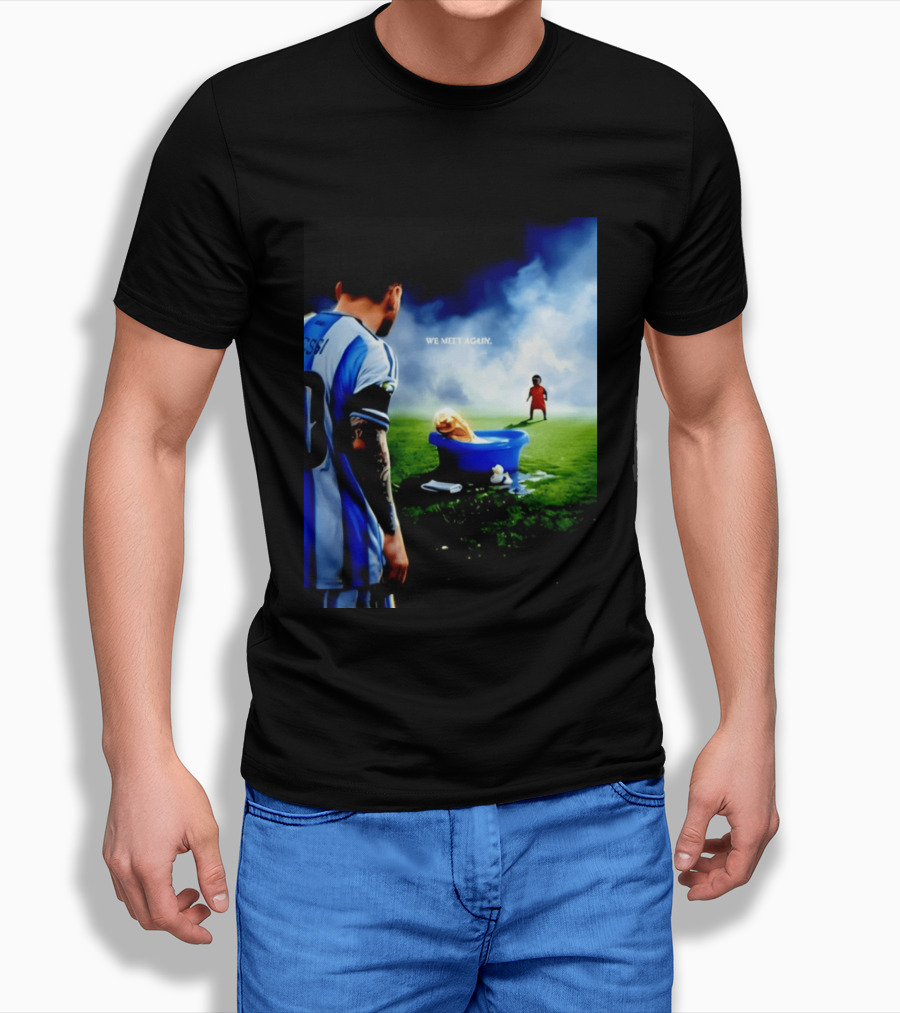 Messi X Lamine Yamal We Meet Again Argentina Spain Meme Football Scene T-Shirt