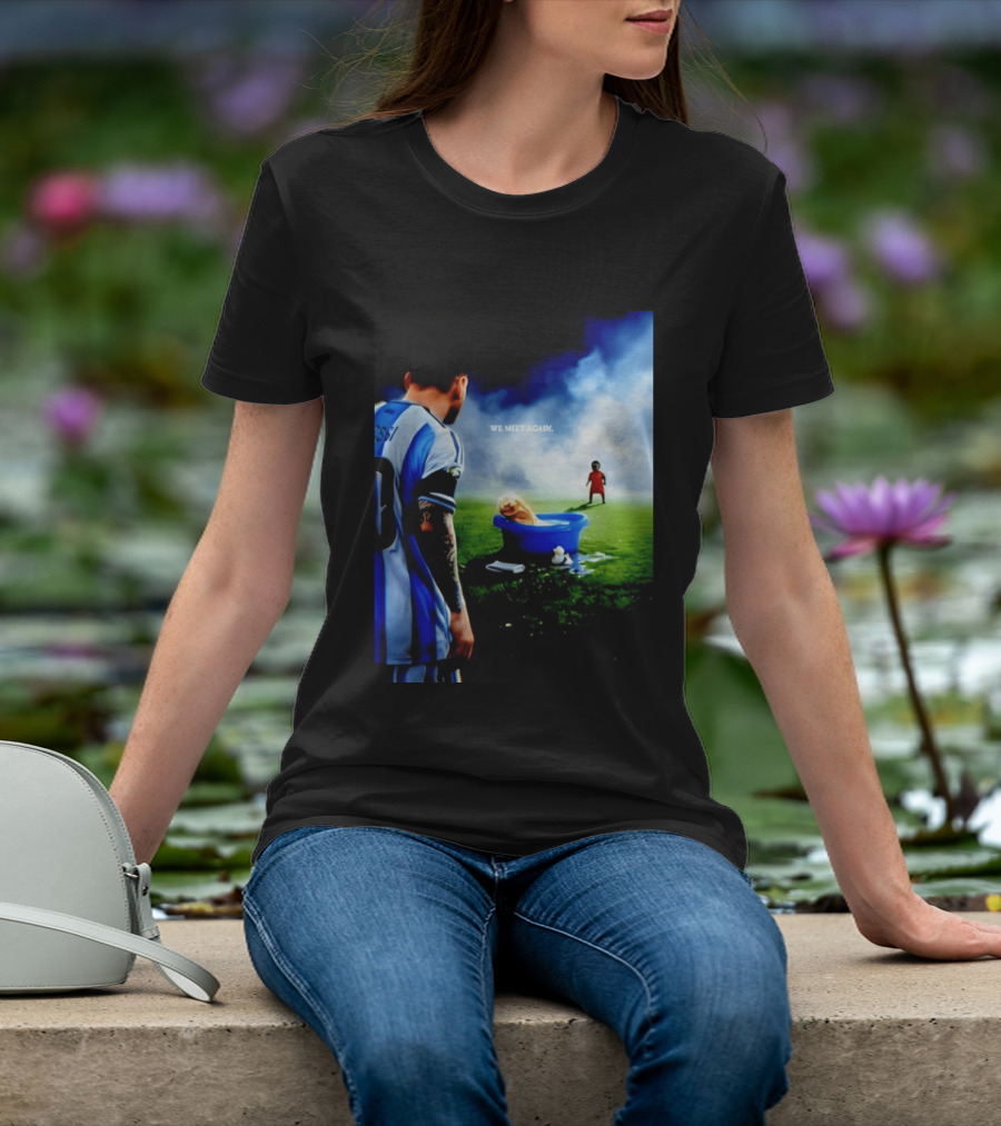 Messi X Lamine Yamal We Meet Again Argentina Spain Meme Football Scene T-Shirt