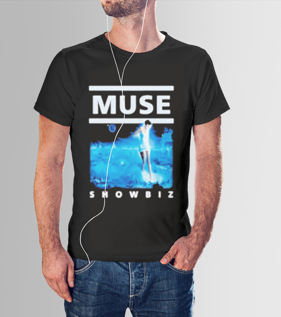 Muse Showbiz Album Cover Art Blue Aesthetic T-Shirt