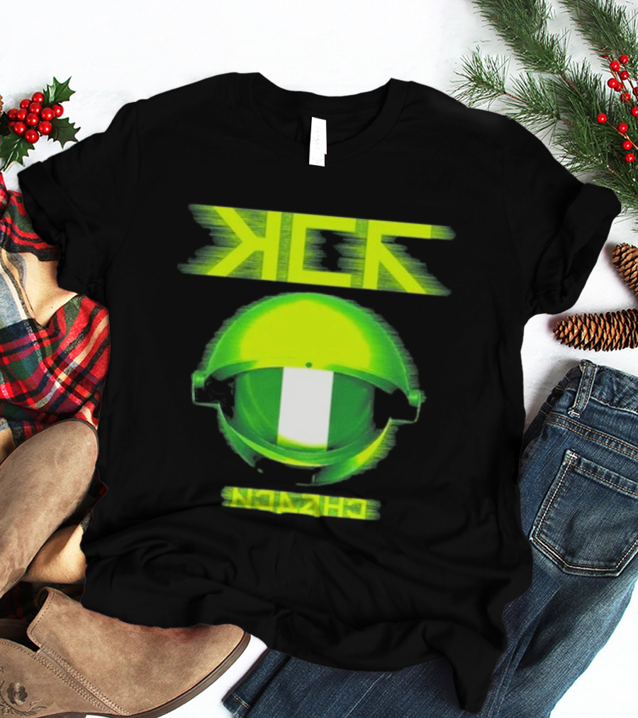 My Chemical Romance MCR Neon Green Glitch Helmet Italy Florence Visarno Arena 15 July 2026 T-Shirt