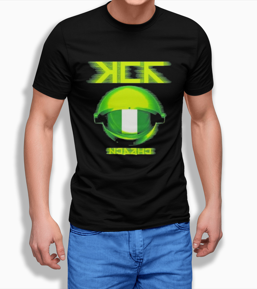 My Chemical Romance MCR Neon Green Glitch Helmet Italy Florence Visarno Arena 15 July 2026 T-Shirt