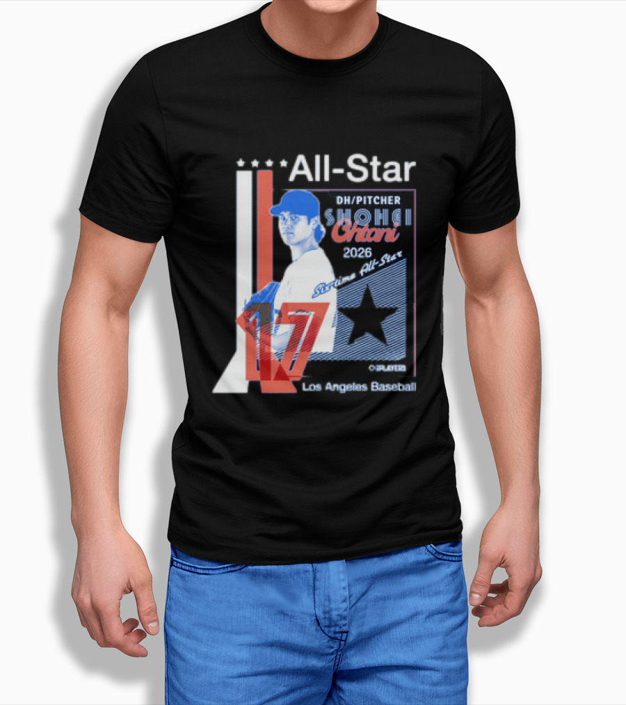 Shohei Ohtani 17 Los Angeles Baseball Six Time All Star 2026 Pitcher MLB T-Shirt