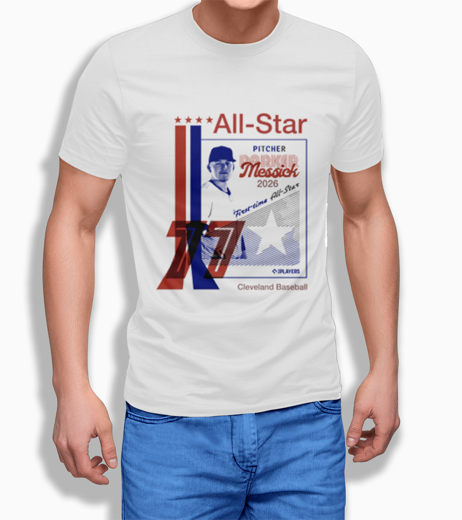 Cleveland Guardians Parker Messick First Time All Star 2026 Pitcher Three Stars T-Shirt