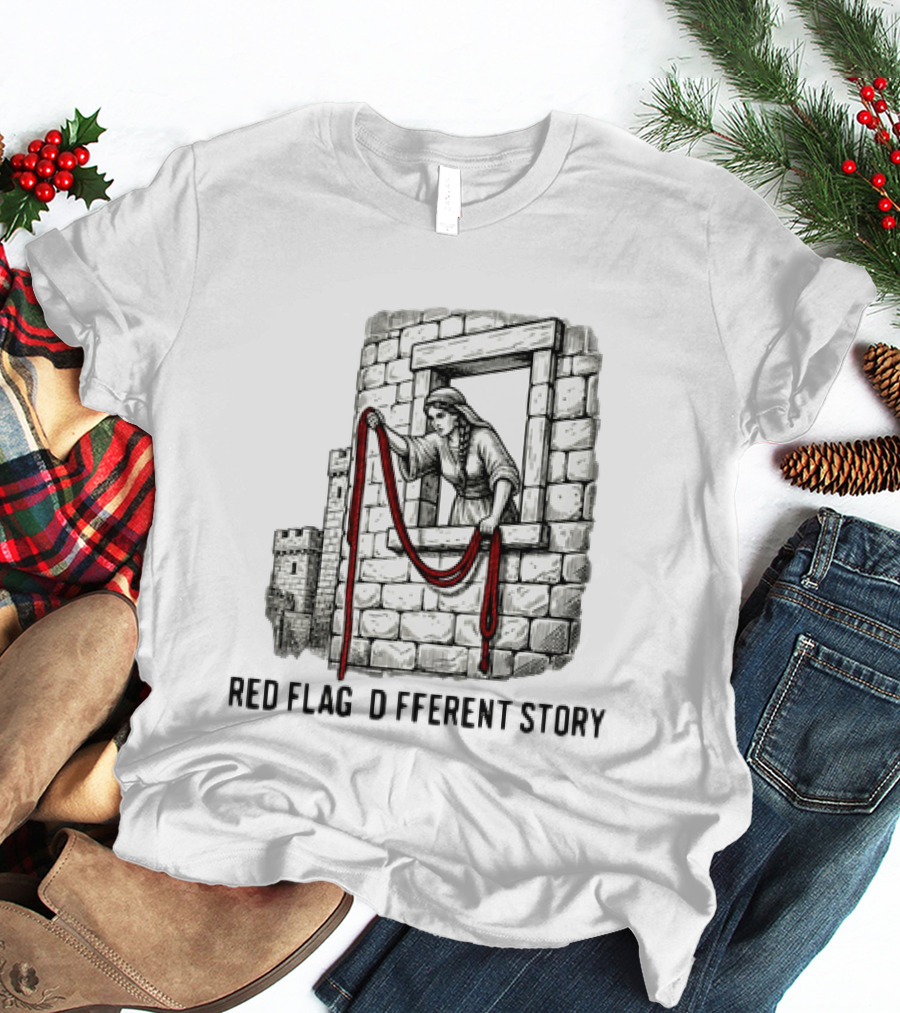 Red Flag Different Story Rahab Joshua 2 Biblical Scene T-Shirt