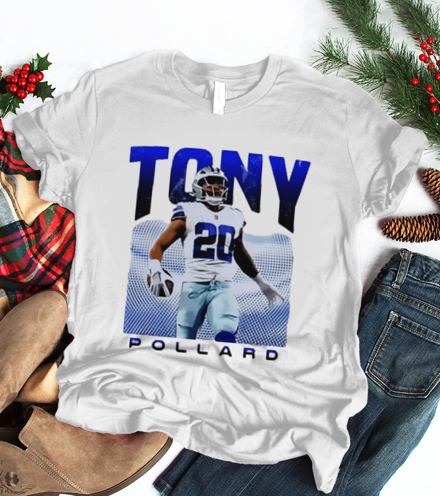 Tony Pollard Dallas Cowboys Number 20 Football Player T-Shirt