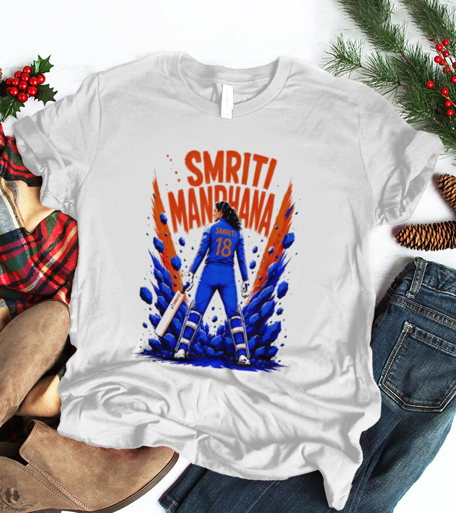 Smriti Mandhana 18 Cricket Star Power Play T-Shirt
