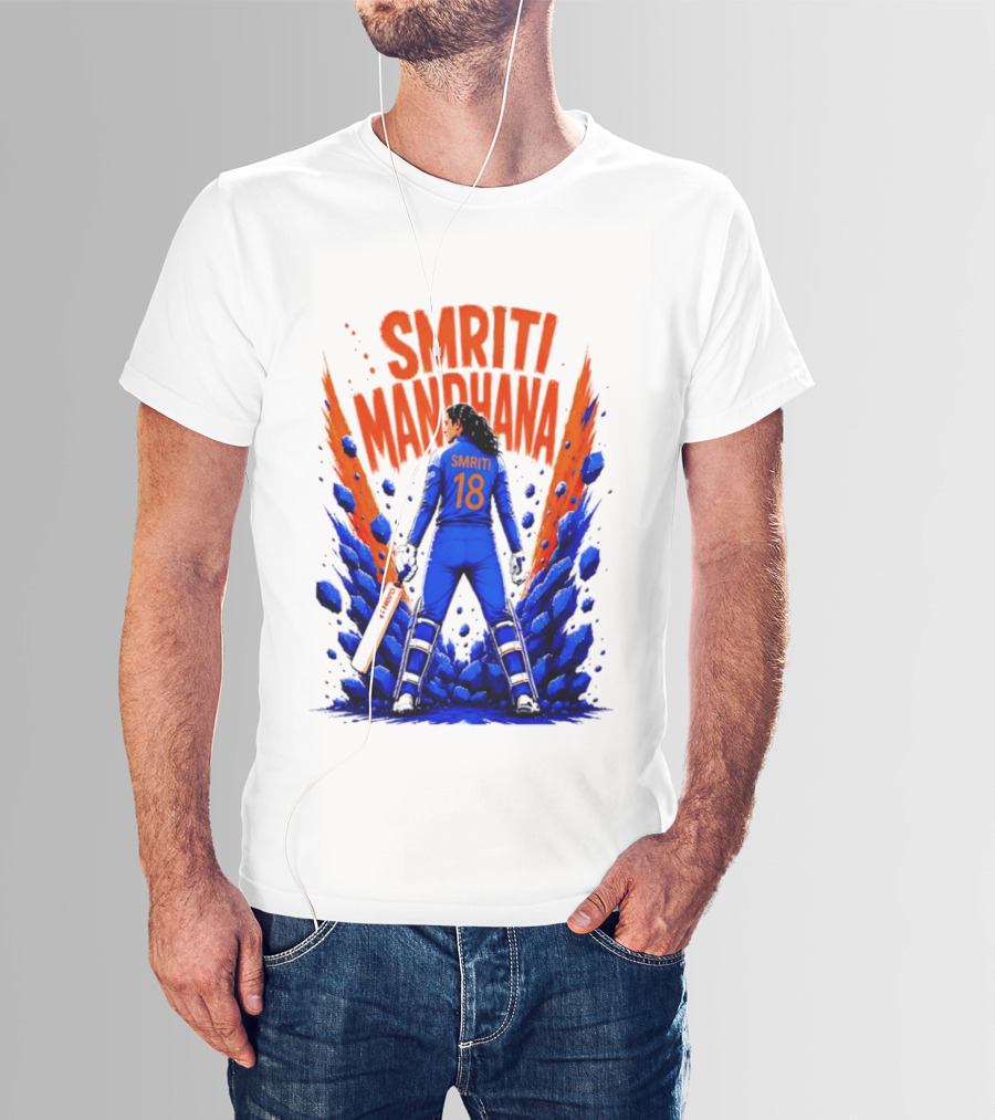 Smriti Mandhana 18 Cricket Star Power Play T-Shirt
