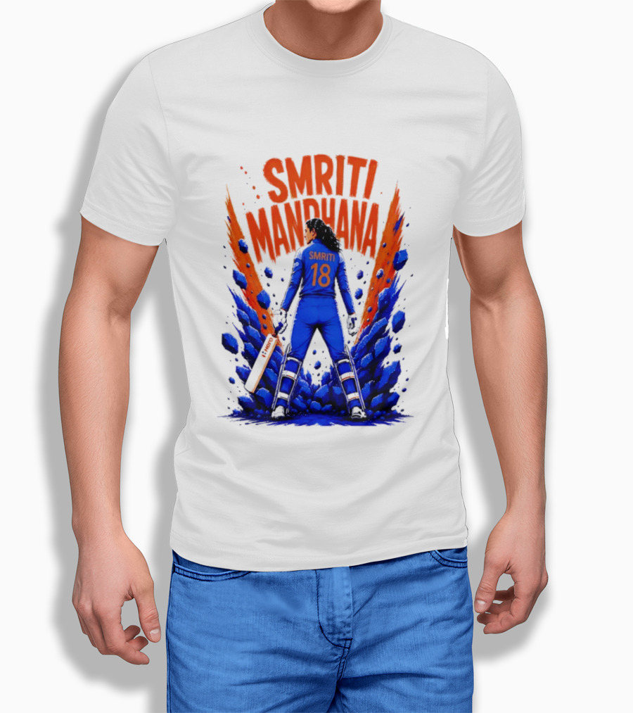 Smriti Mandhana 18 Cricket Star Power Play T-Shirt