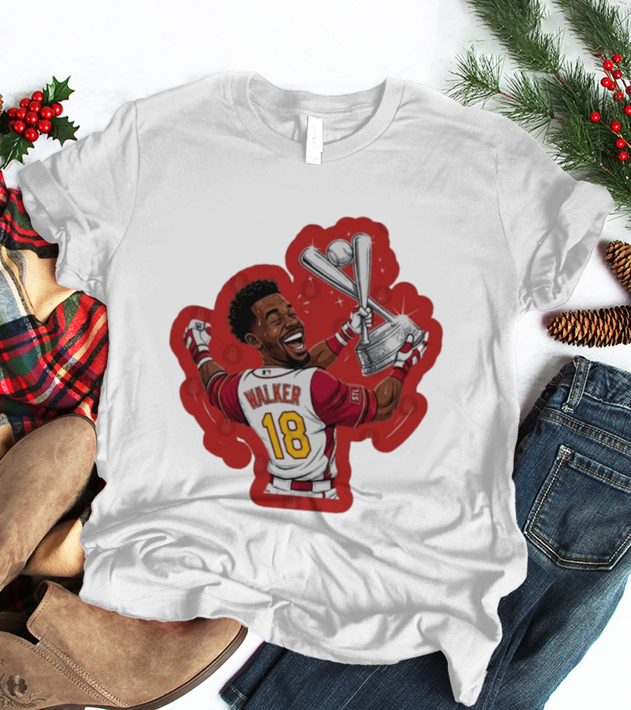 Jordan Walker 18 You Dont Boo Nobodies STL Victory Baseball Trophy T-Shirt