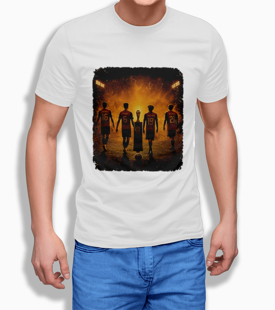 Spain National Football Team Rodrigo Merino Lamine Yamal Oyarzabal Trophy 2026 T-Shirt