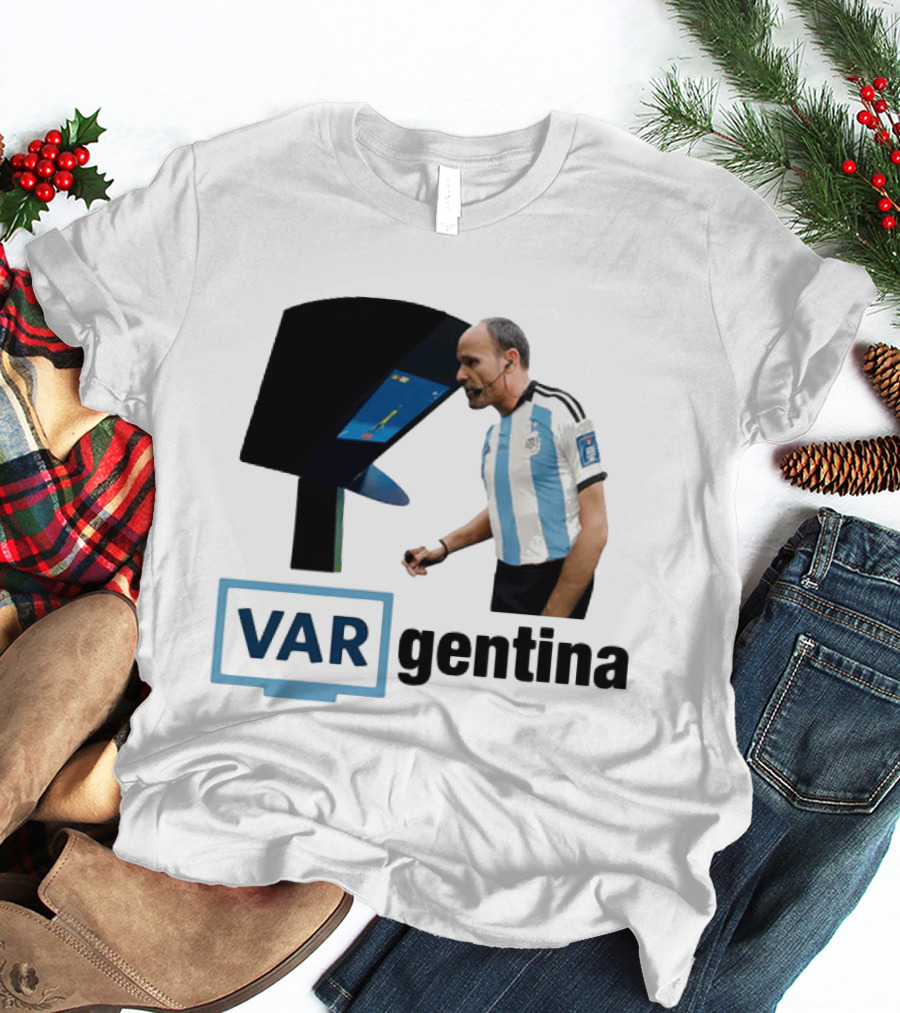 VAR Argentina Football Referee Interaction T-Shirt