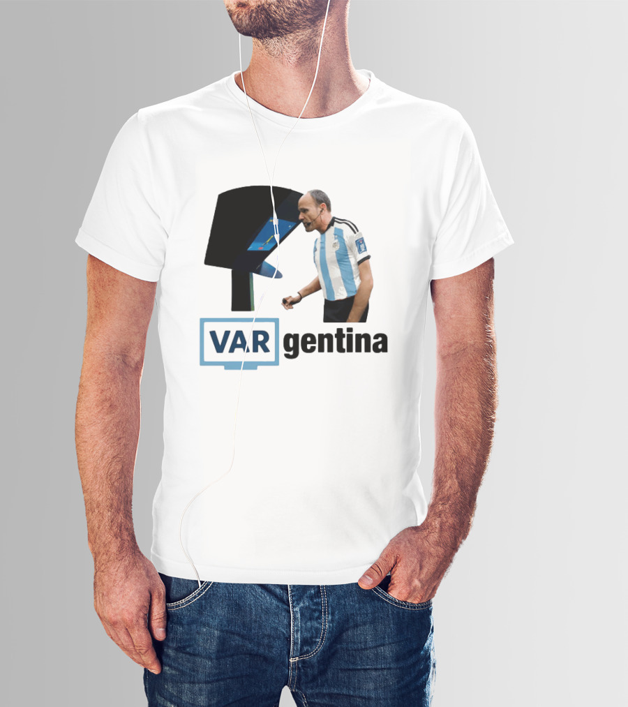VAR Argentina Football Referee Interaction T-Shirt