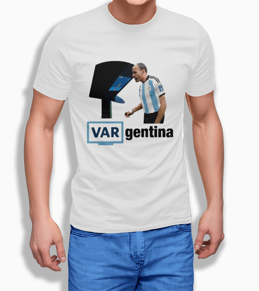 VAR Argentina Football Referee Interaction T-Shirt