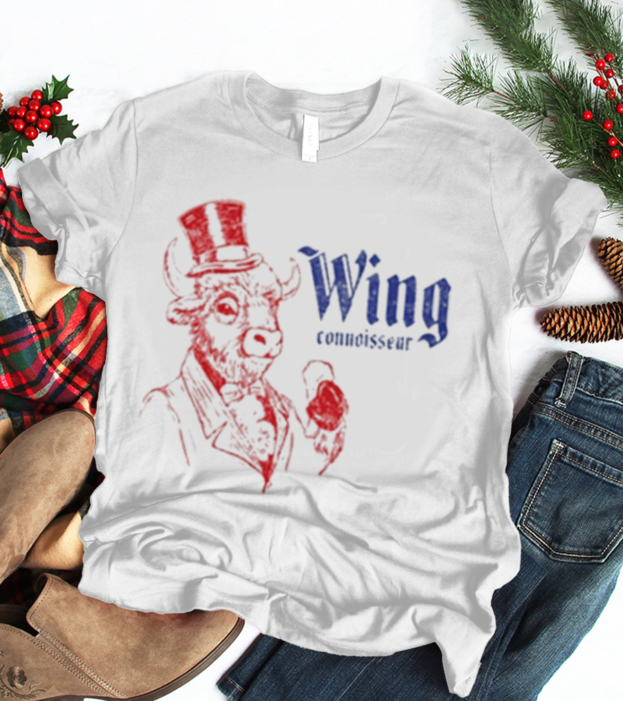 Wing Connoisseur Buffalo Top Hat Bison T-Shirt