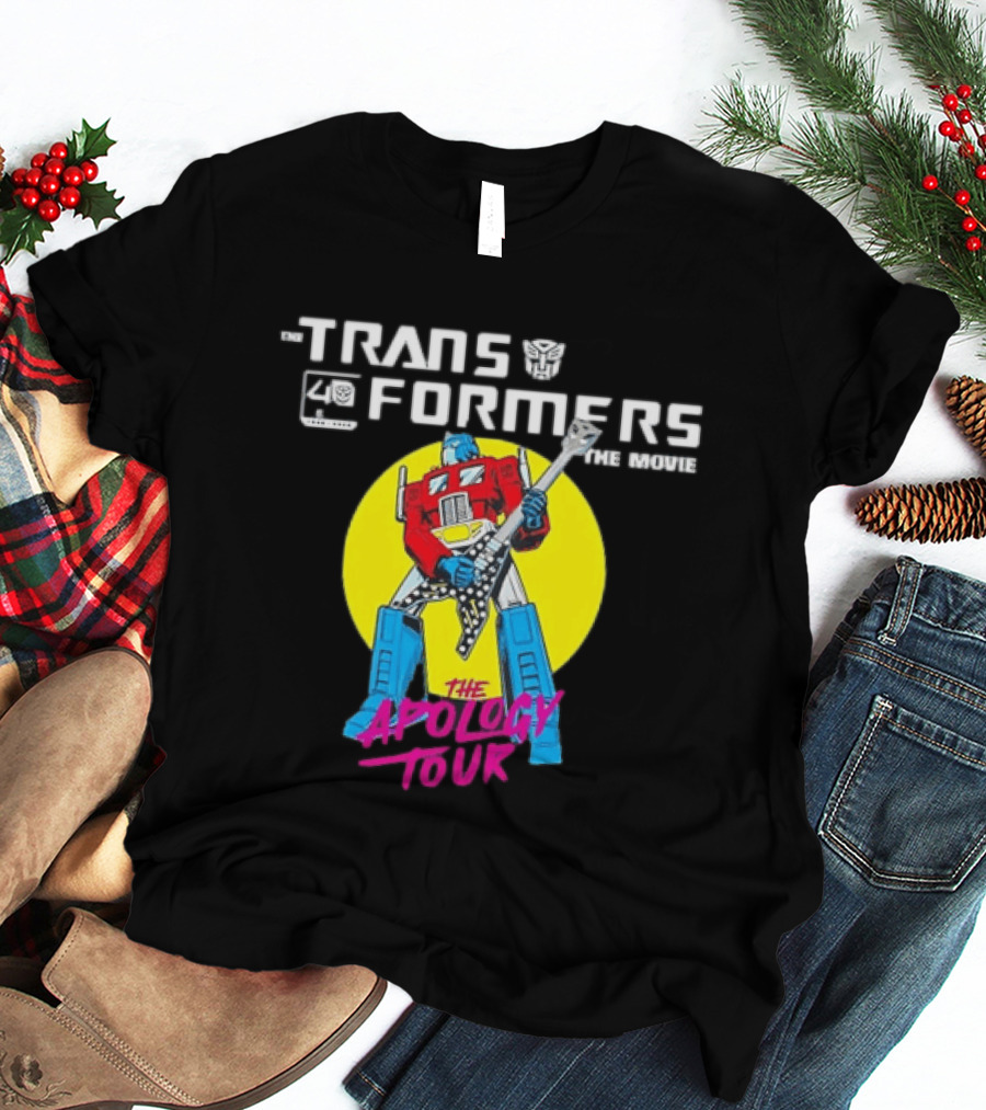 40 Years Transformers The Movie Optimus Prime The Apology Tour T-Shirt