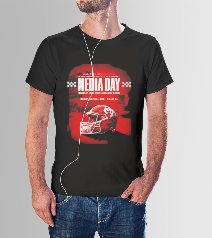 2026 Fresno State Football Media Day Table Mountain Casino Resort July 20 Friant CA T-Shirt